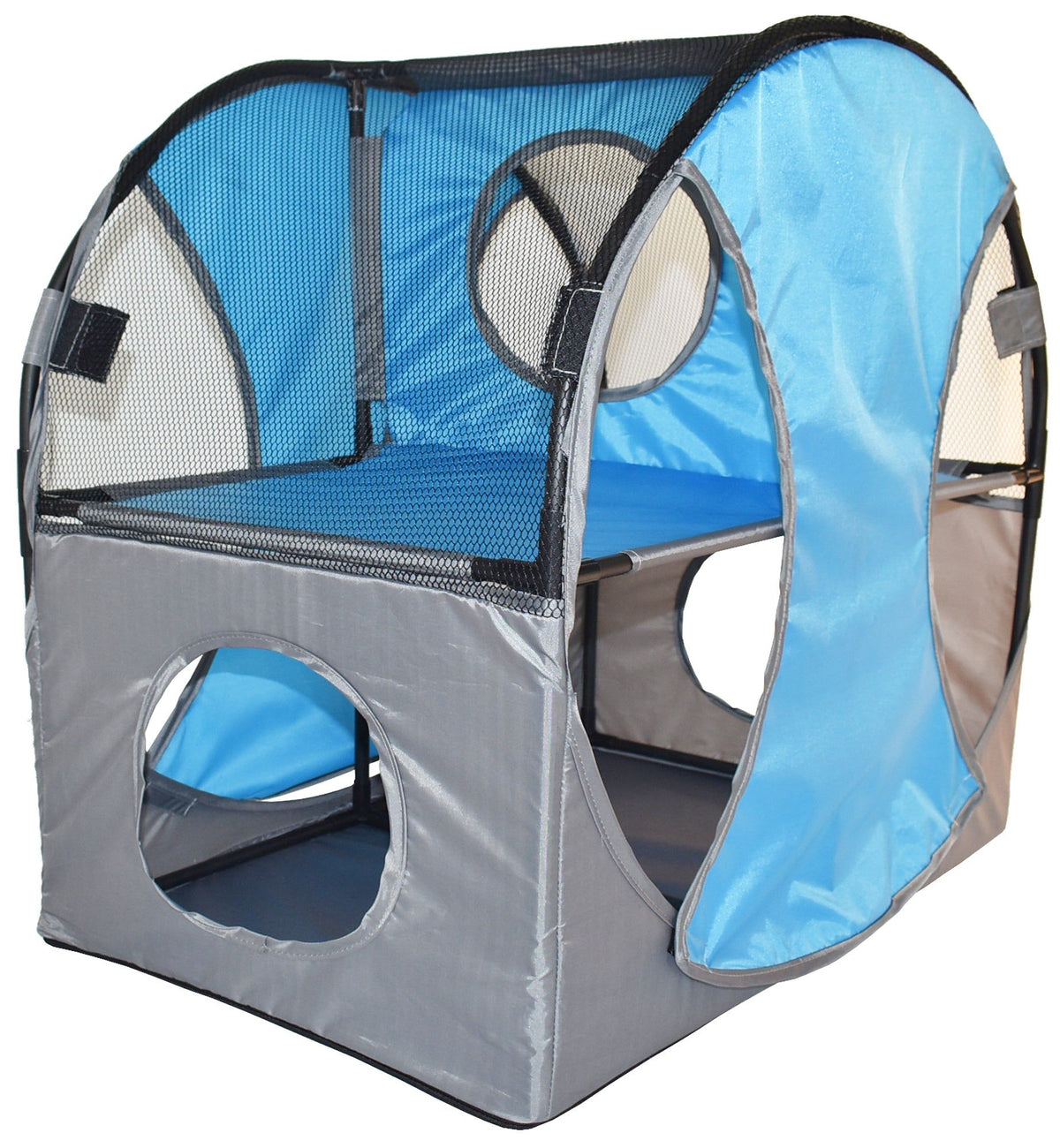 Collapsible Obstacle Cat House for Play and Lounging