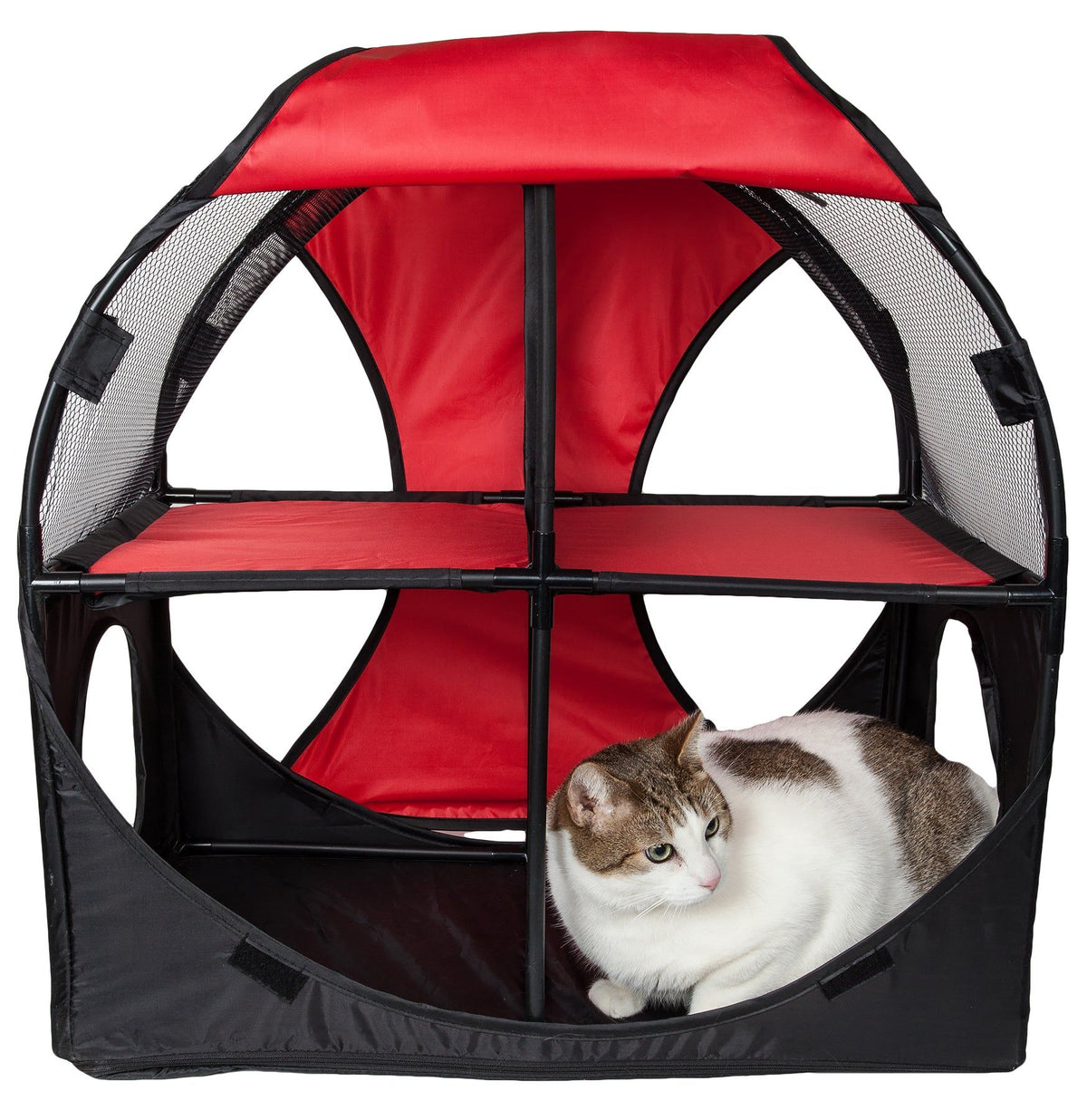Collapsible Obstacle Cat House for Play and Lounging