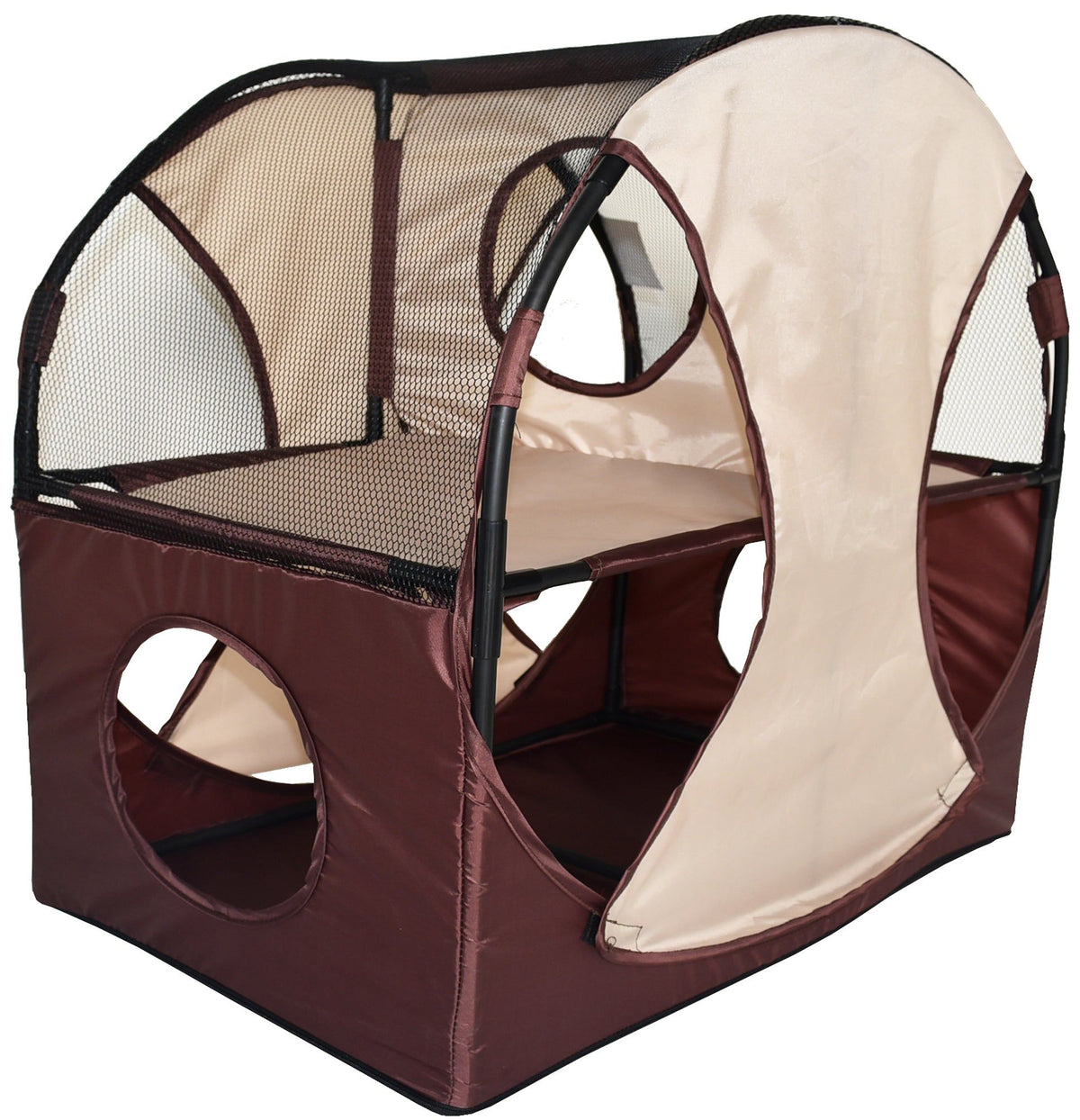 Collapsible Obstacle Cat House for Play and Lounging