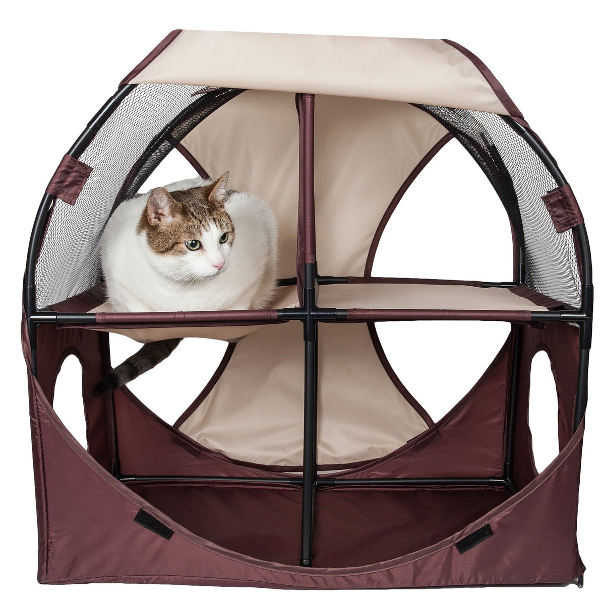 Collapsible Obstacle Cat House for Play and Lounging