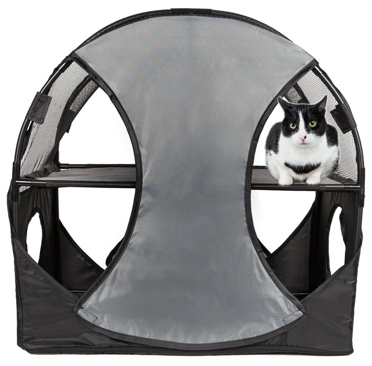 Collapsible Obstacle Cat House for Play and Lounging