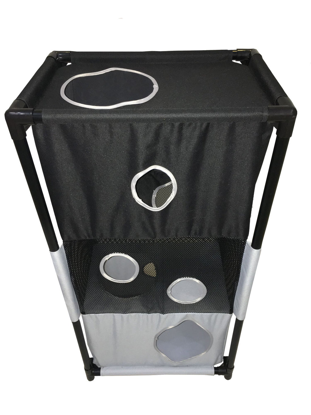 Pet Life Kitty-Square - 3-Level Collapsible Cat Play House