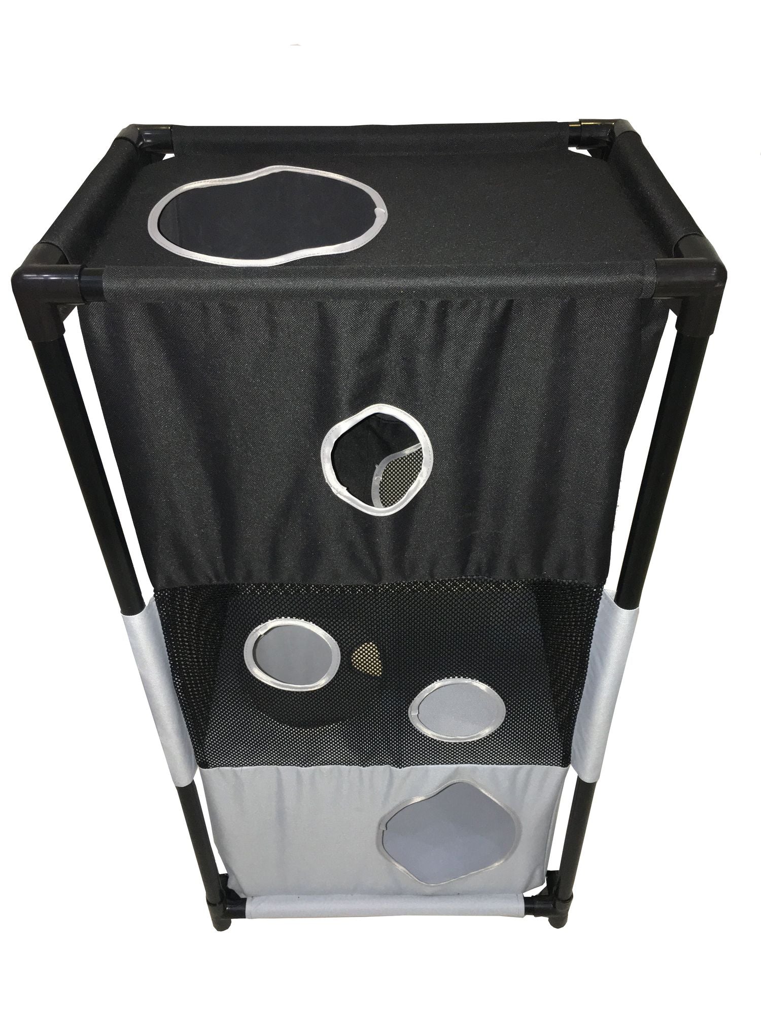 Pet Life Kitty-Square - 3-Level Collapsible Cat Play House