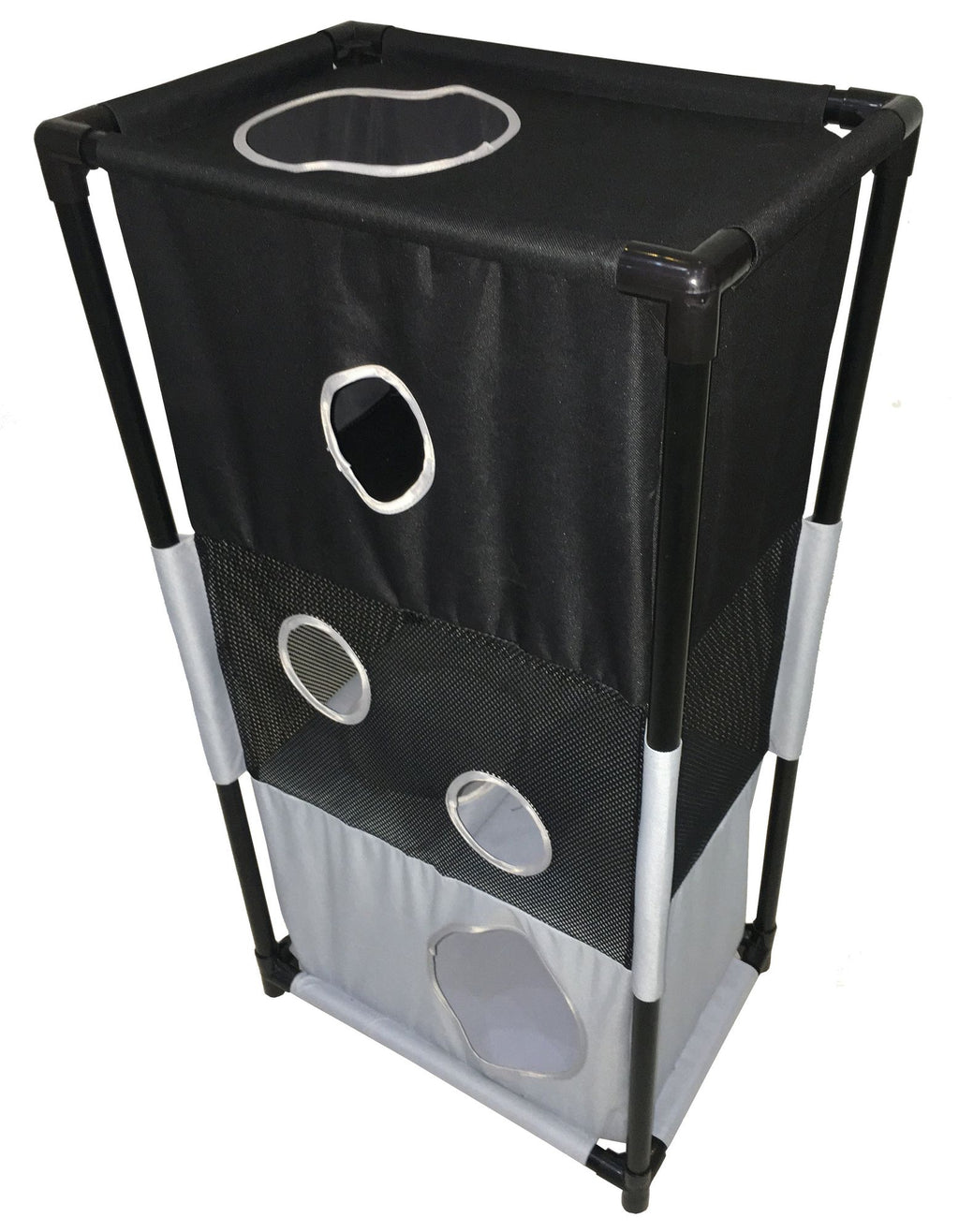 Pet Life Kitty-Square - 3-Level Collapsible Cat Play House