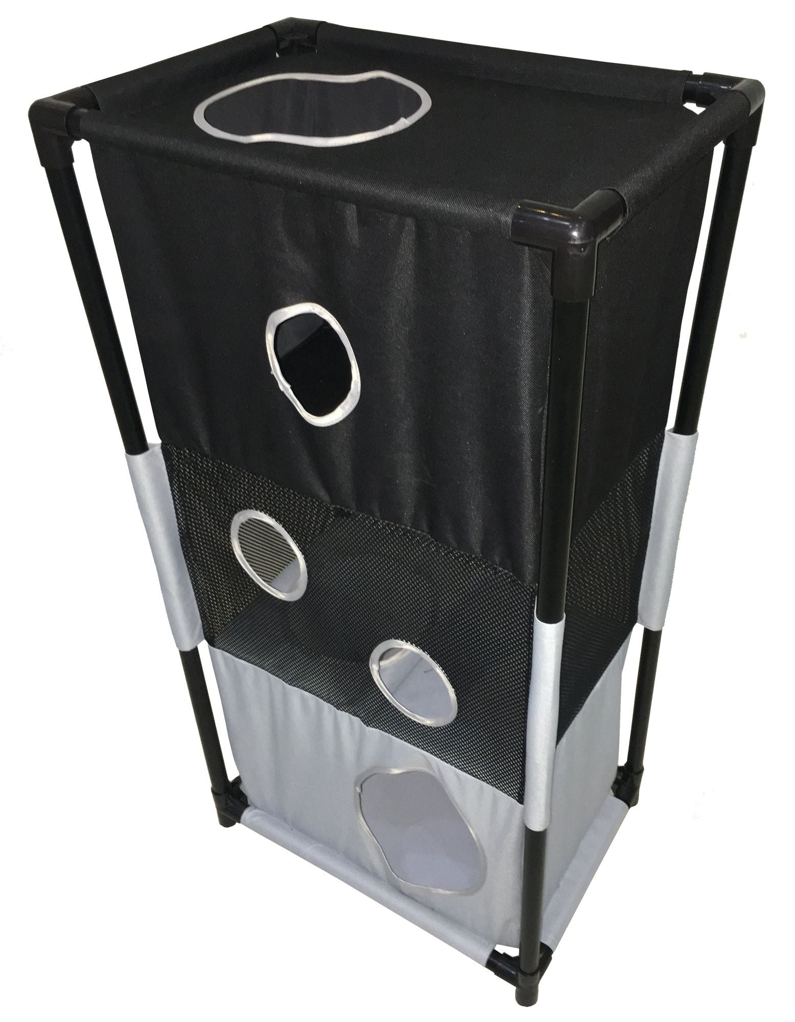 Pet Life Kitty-Square - 3-Level Collapsible Cat Play House