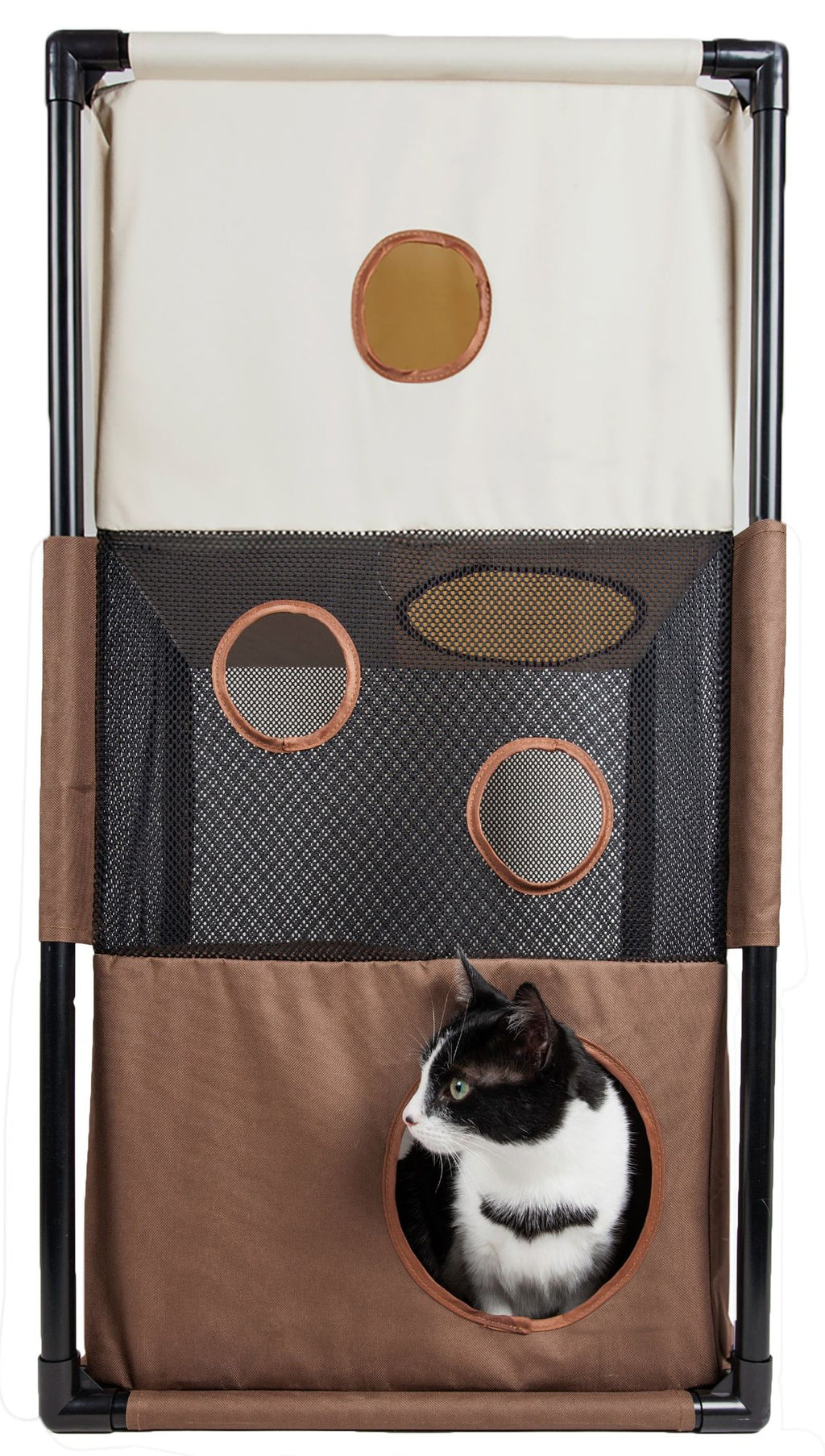 Pet Life Kitty-Square - 3-Level Collapsible Cat Play House