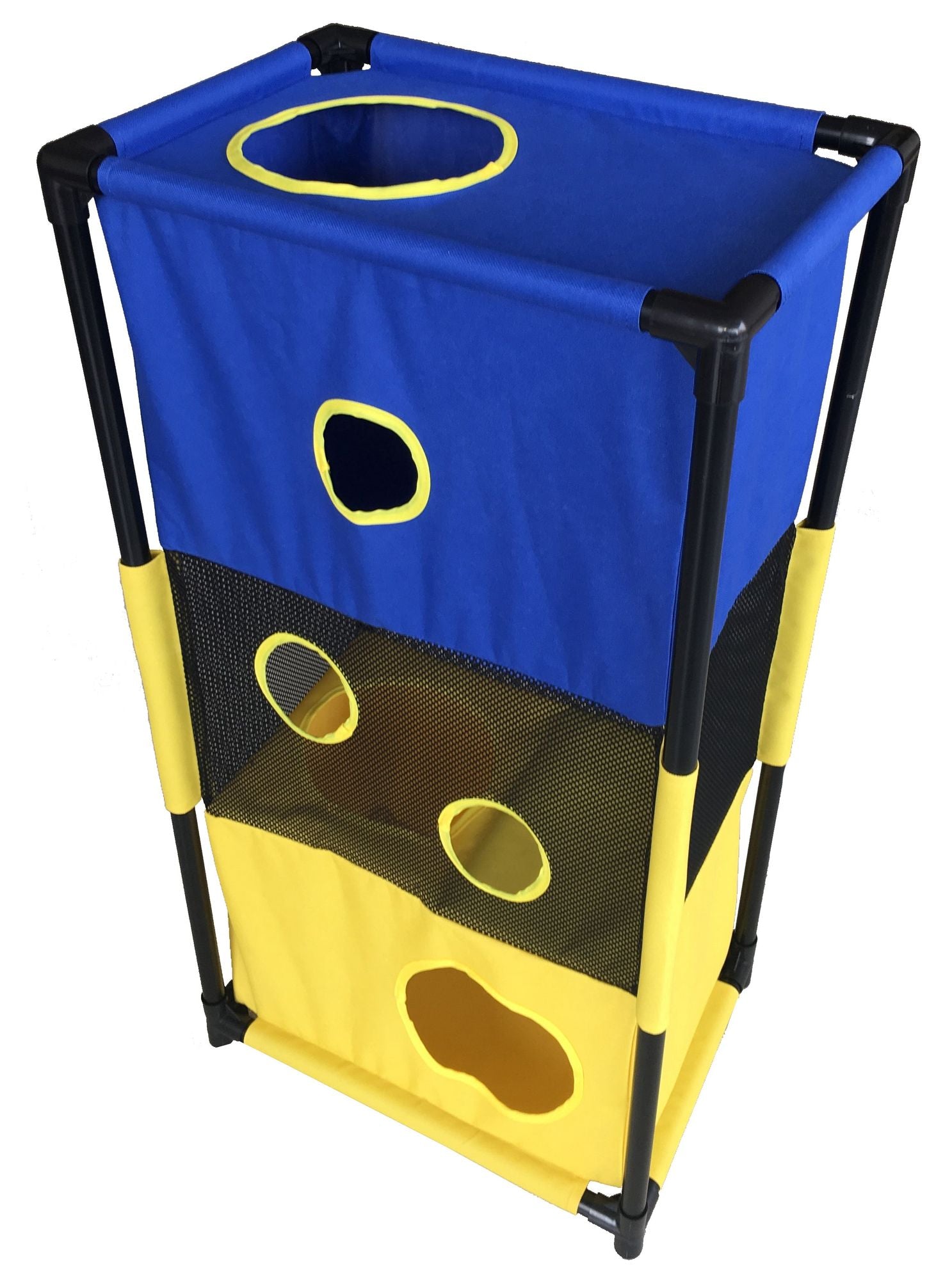 Pet Life Kitty-Square - 3-Level Collapsible Cat Play House