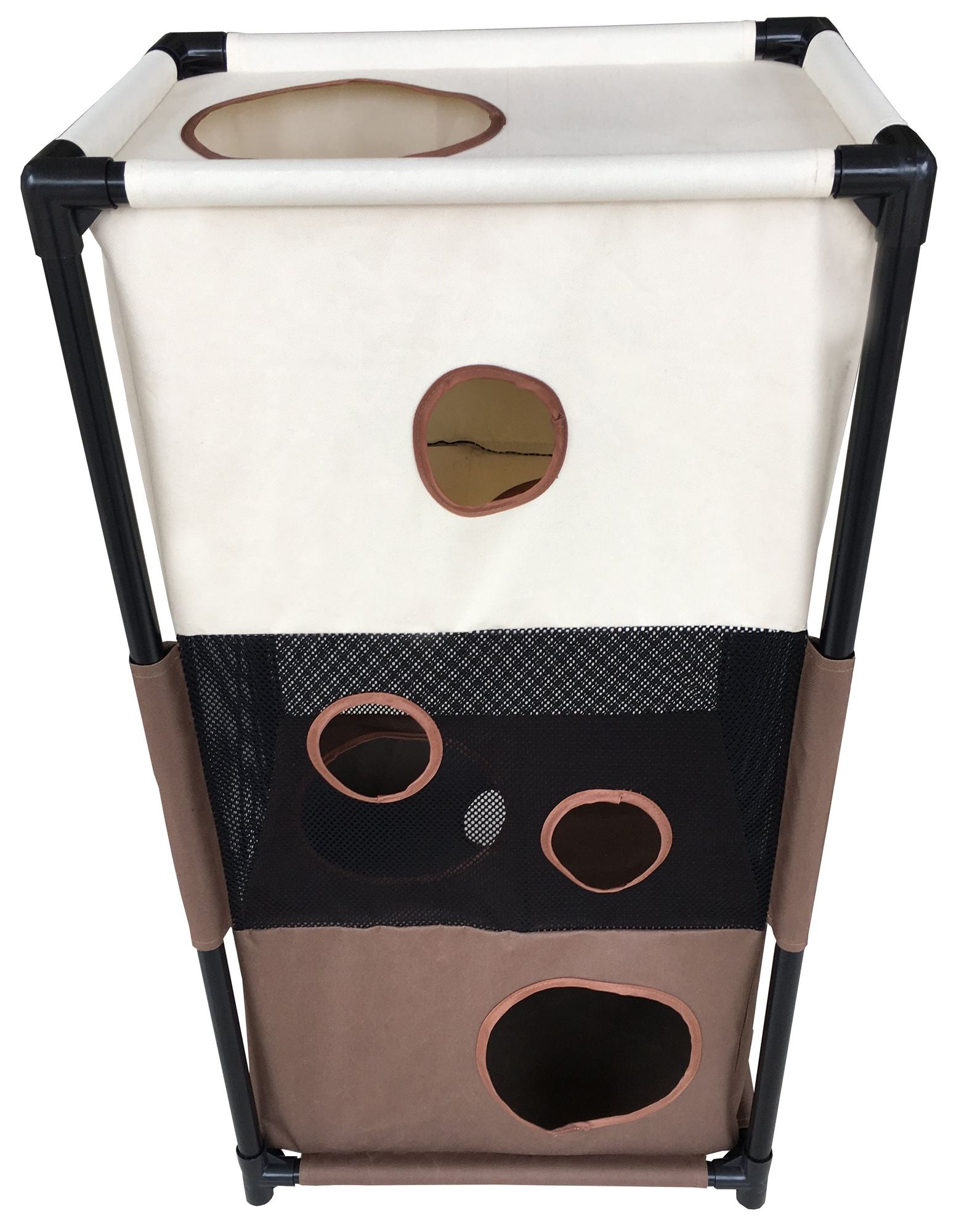 Pet Life Kitty-Square - 3-Level Collapsible Cat Play House