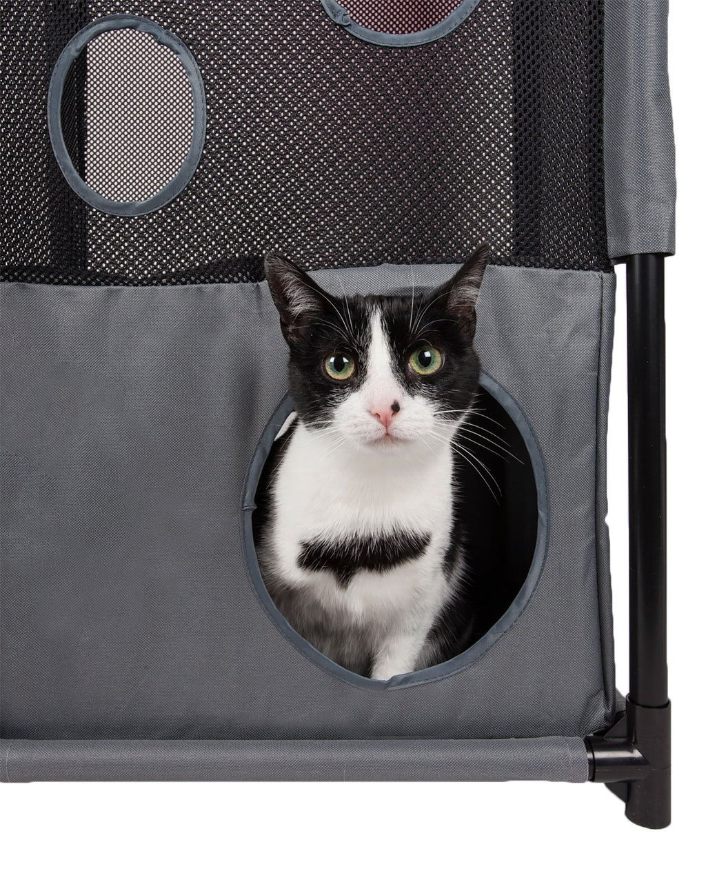 Pet Life Kitty-Square - 3-Level Collapsible Cat Play House