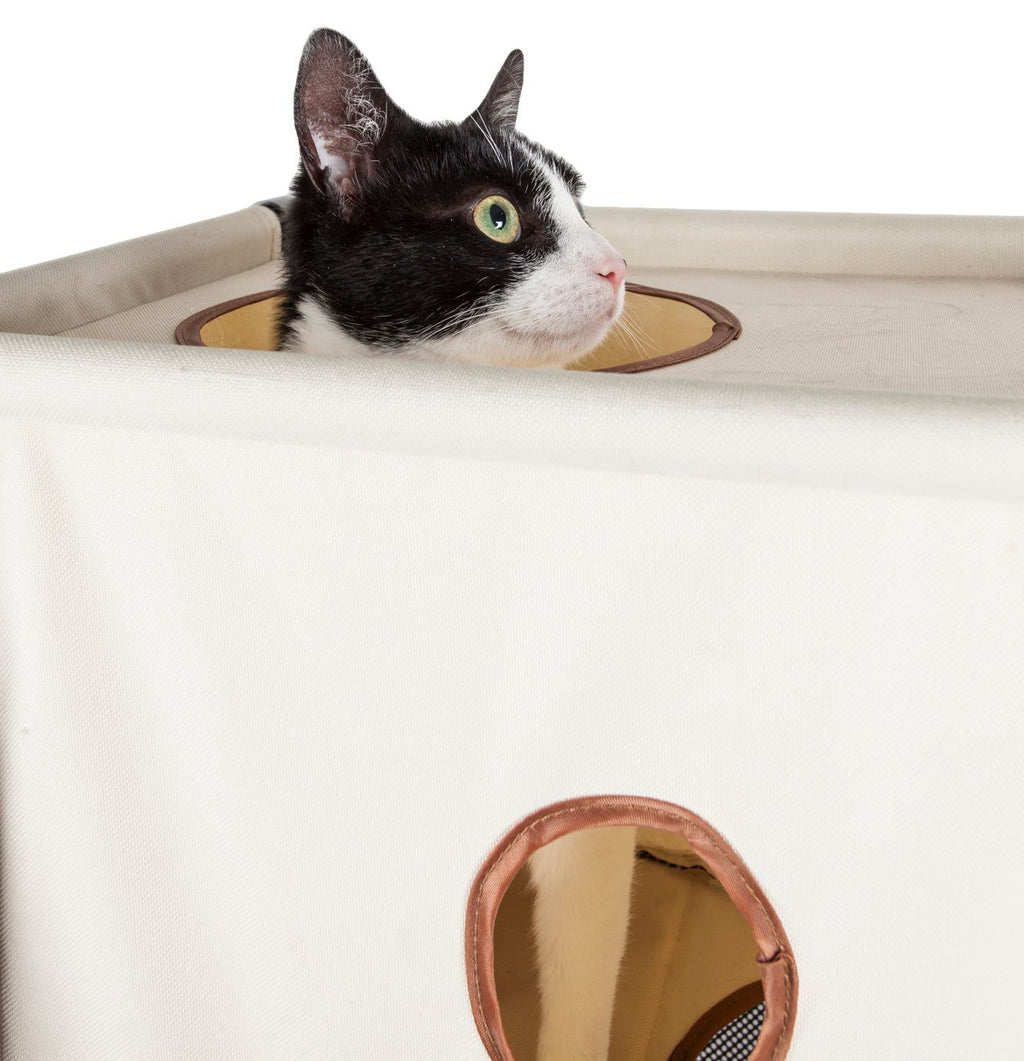 Pet Life Kitty-Square - 3-Level Collapsible Cat Play House