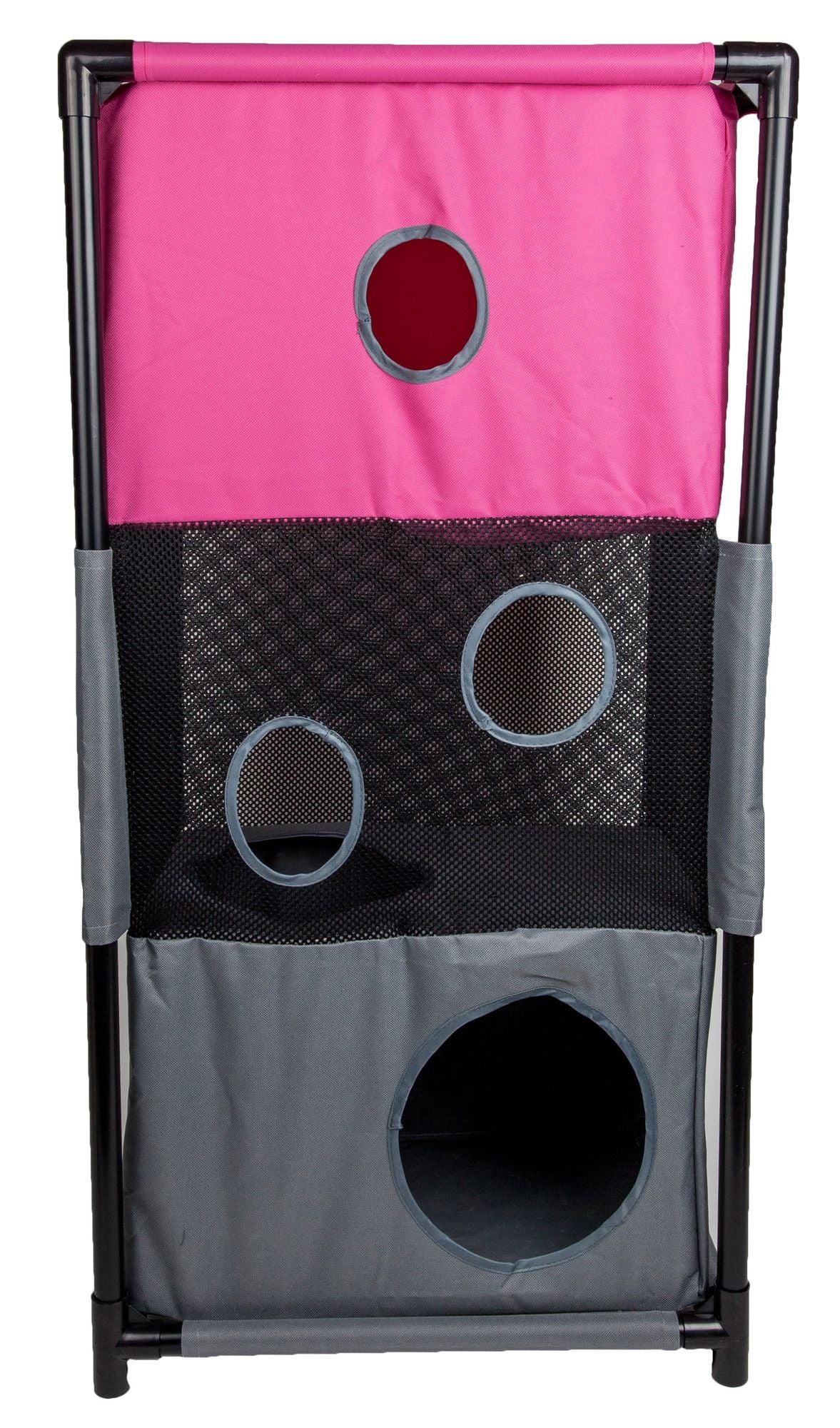 Pet Life Kitty-Square - 3-Level Collapsible Cat Play House