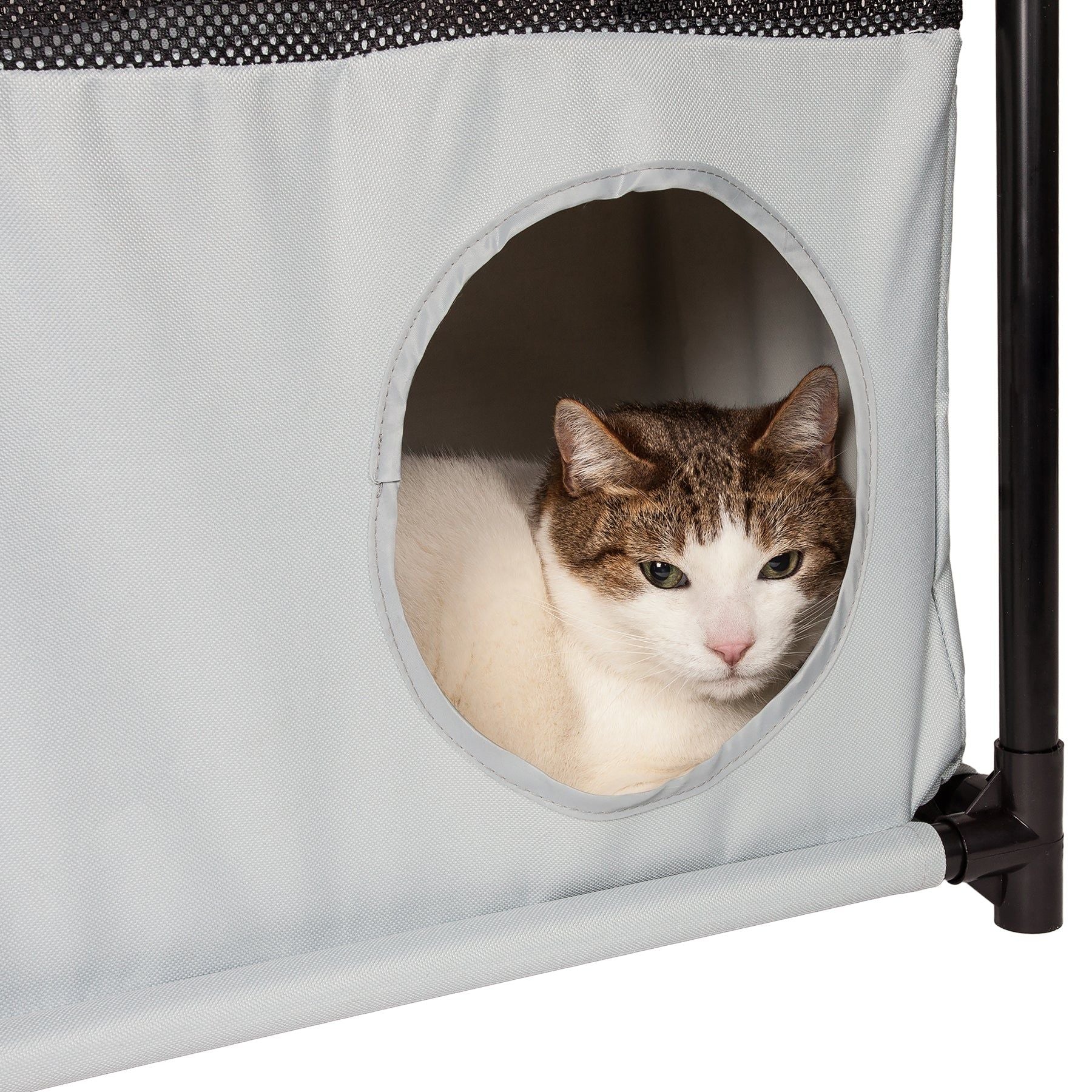 Pet Life Kitty-Square - 3-Level Collapsible Cat Play House