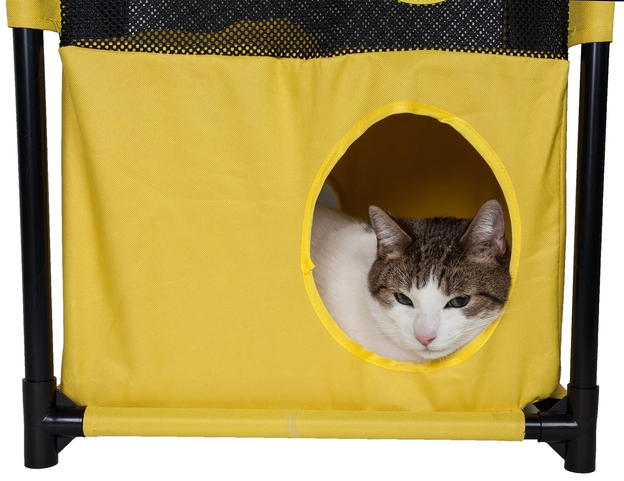Pet Life Kitty-Square - 3-Level Collapsible Cat Play House