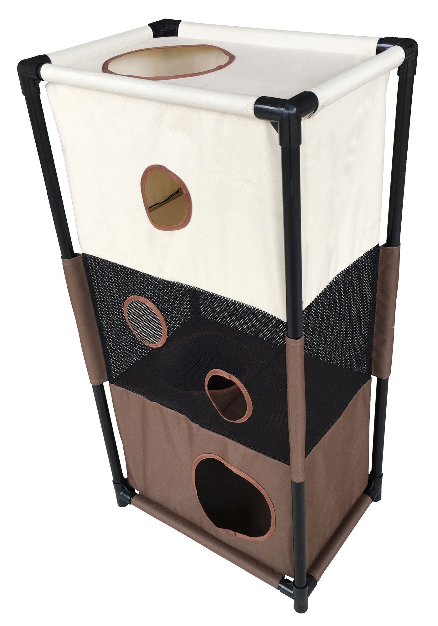 Pet Life Kitty-Square - 3-Level Collapsible Cat Play House