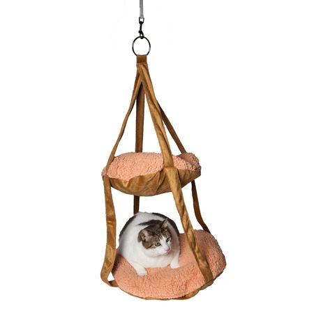 Dual-Sided Reversible Cat Hammock Lounge for Wall or Ceiling Hanging