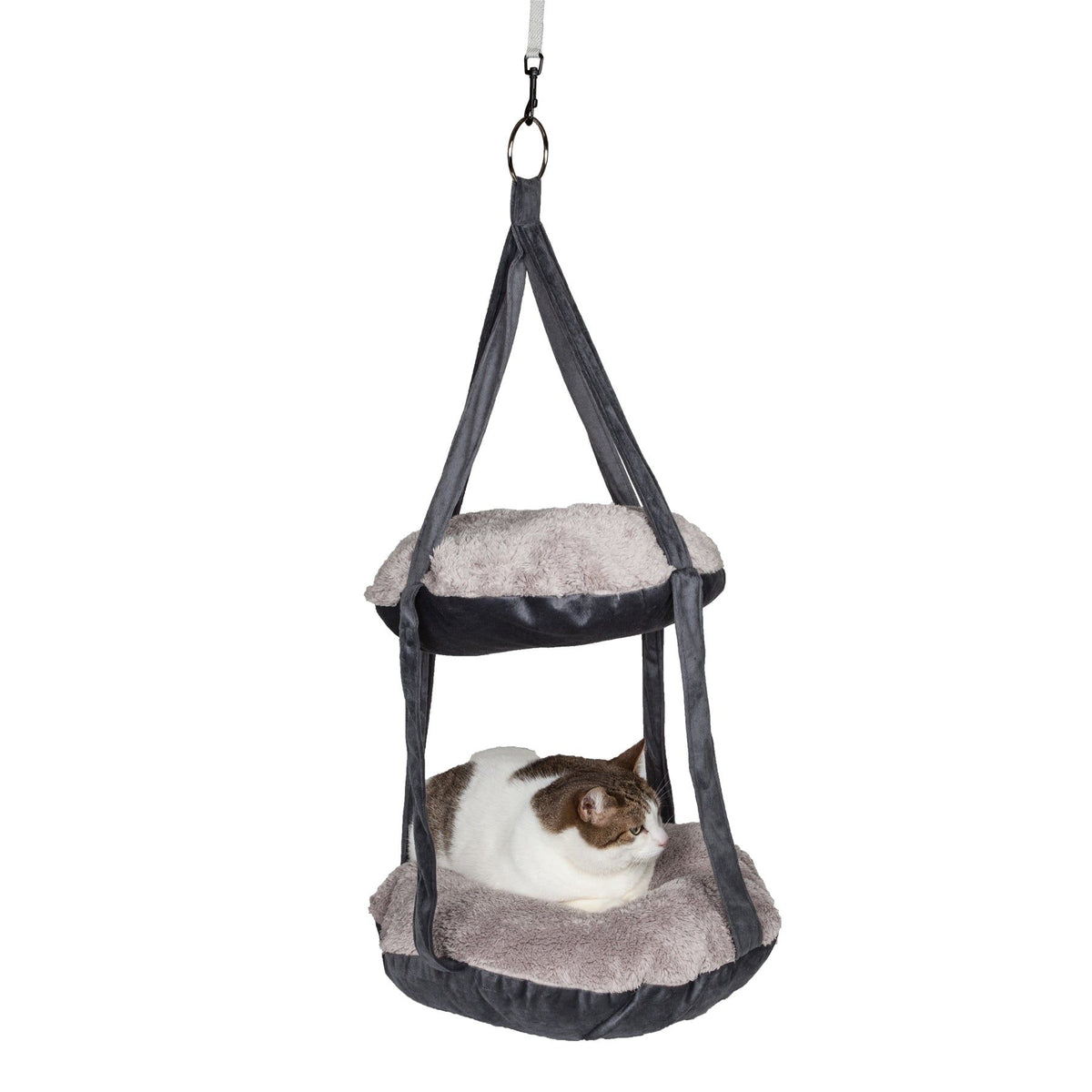 Dual-Sided Reversible Cat Hammock Lounge for Wall or Ceiling Hanging