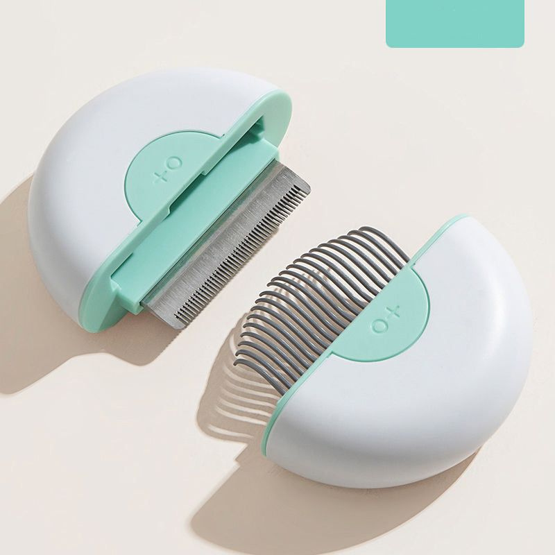 2-in-1 Travel Dog Comb and Deshedder with Connecting Design