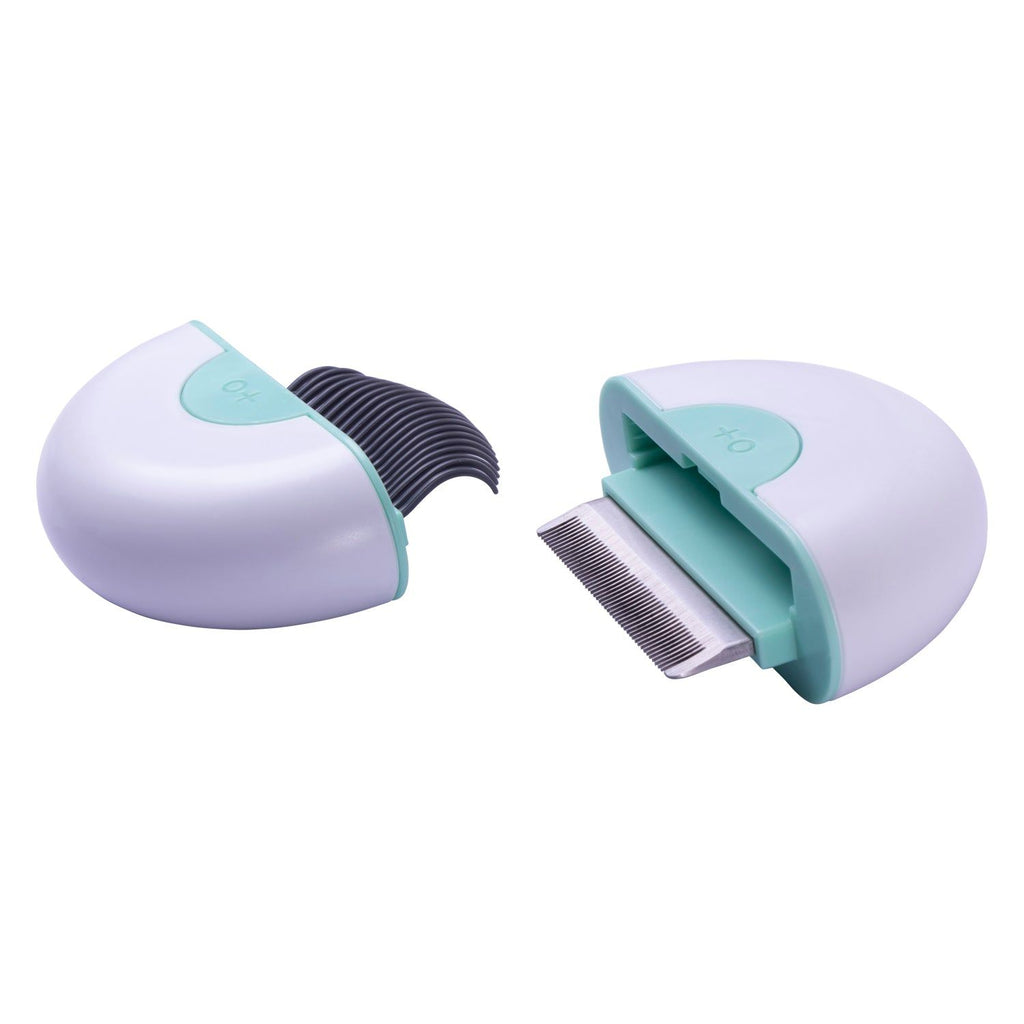 2-in-1 Travel Dog Comb and Deshedder with Connecting Design