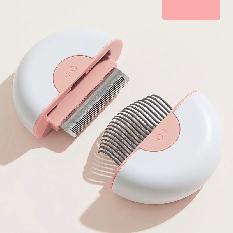 2-in-1 Travel Dog Comb and Deshedder with Connecting Design