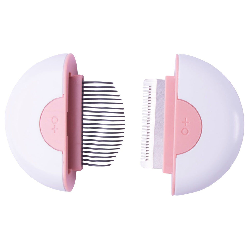 2-in-1 Travel Dog Comb and Deshedder with Connecting Design