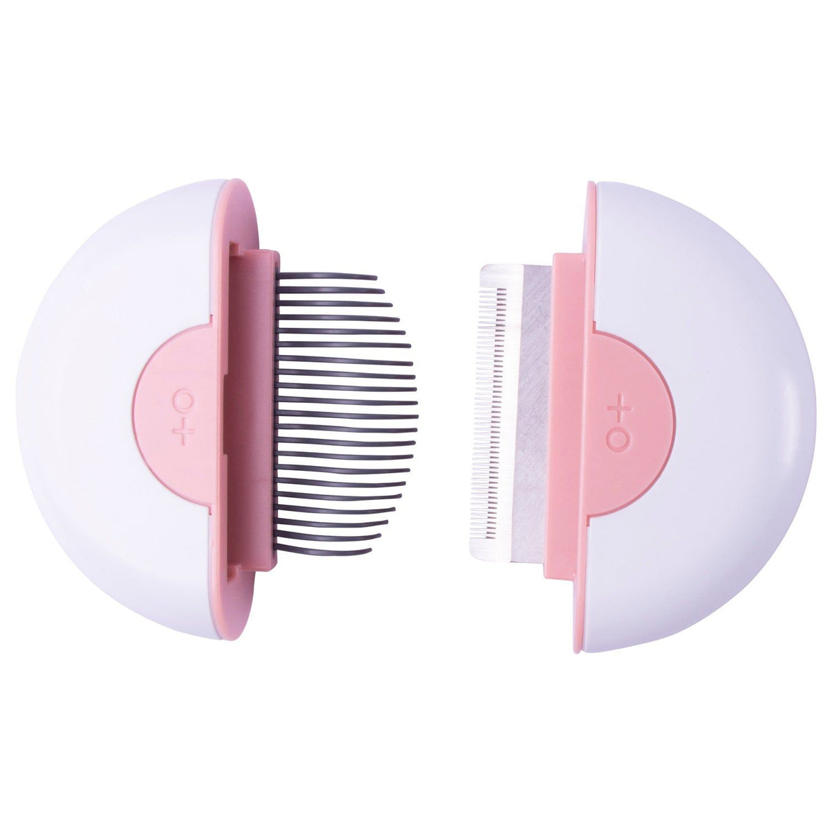 2-in-1 Travel Dog Comb and Deshedder with Connecting Design