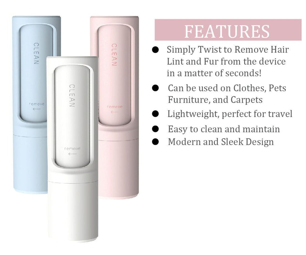 Magical Lint & Pet Hair Removal Brush with Self-Storing Chamber