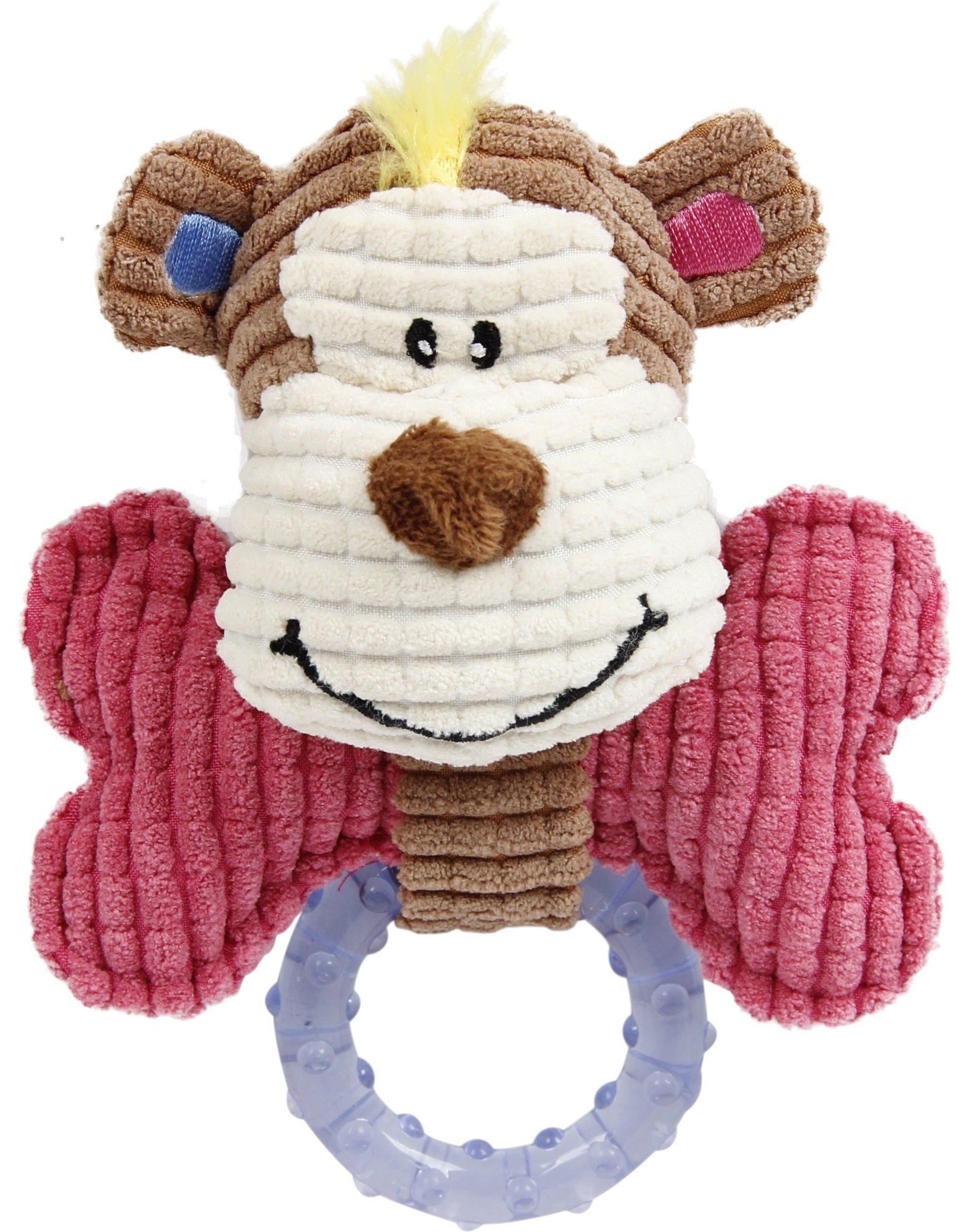 Pet Life Paci-Plush: Plush Squeak & Teething Toy for Puppies