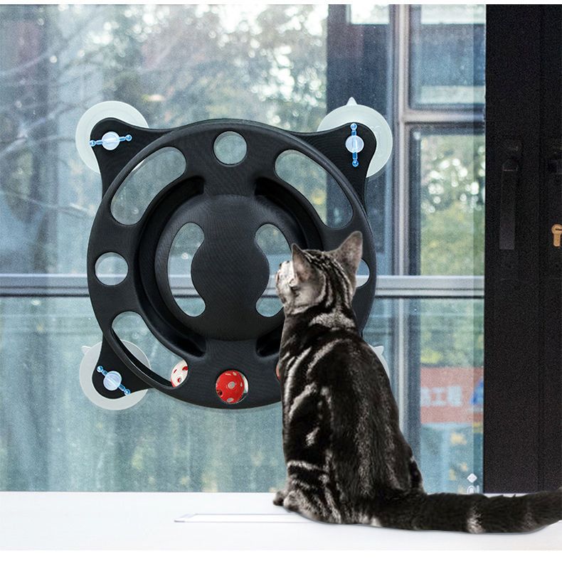 Pet Life Sticky-Swipe Interactive Suction Cup Cat Toy – Fun Cognitive Play