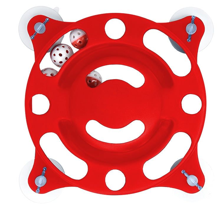 Pet Life Sticky-Swipe Interactive Suction Cup Cat Toy – Fun Cognitive Play