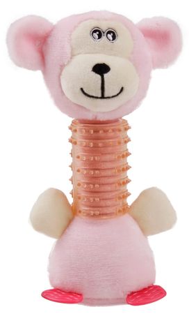 Plush and Chew-focused Squeaking Teething Toy for Newborn Pets