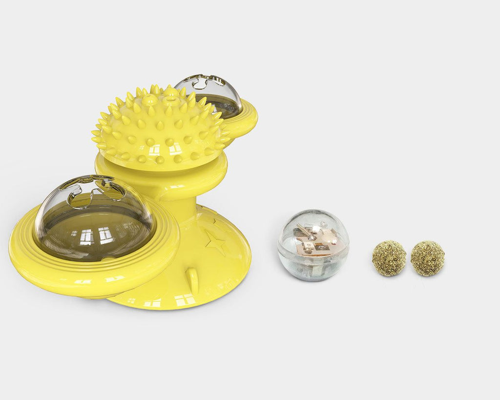 Pet Life Windmill Rotating Suction Cup Cat Toy
