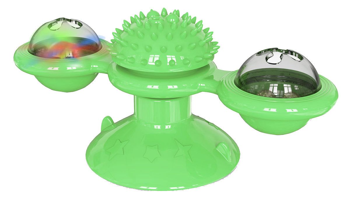 Pet Life Windmill Rotating Suction Cup Cat Toy