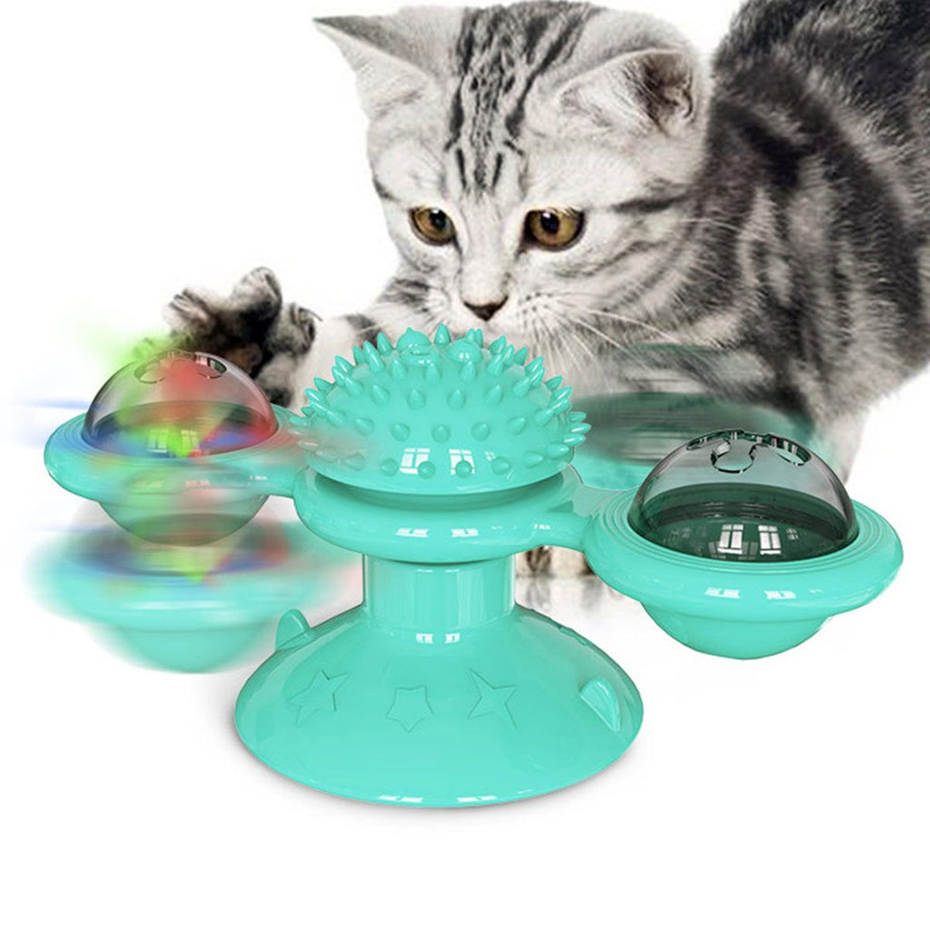 Pet Life Windmill Rotating Suction Cup Cat Toy