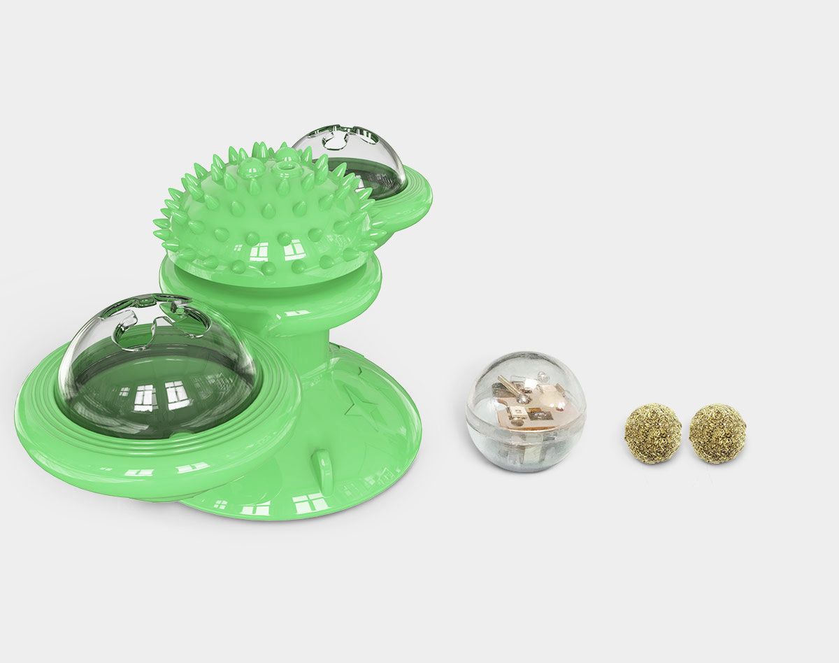 Pet Life Windmill Rotating Suction Cup Cat Toy