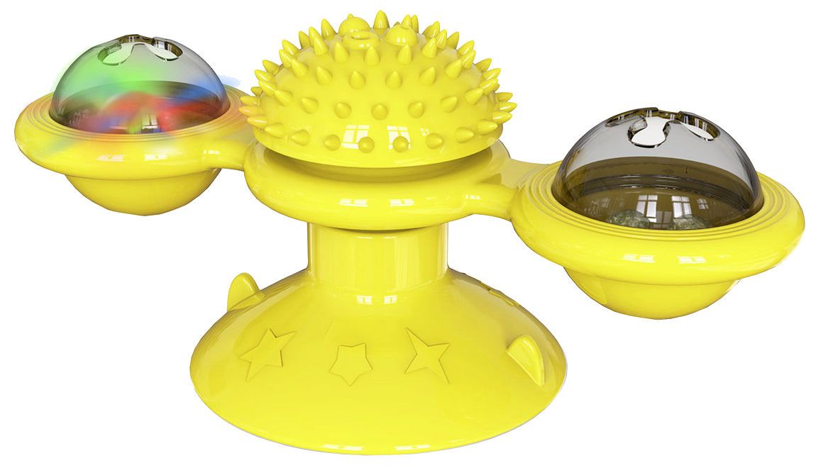 Pet Life Windmill Rotating Suction Cup Cat Toy