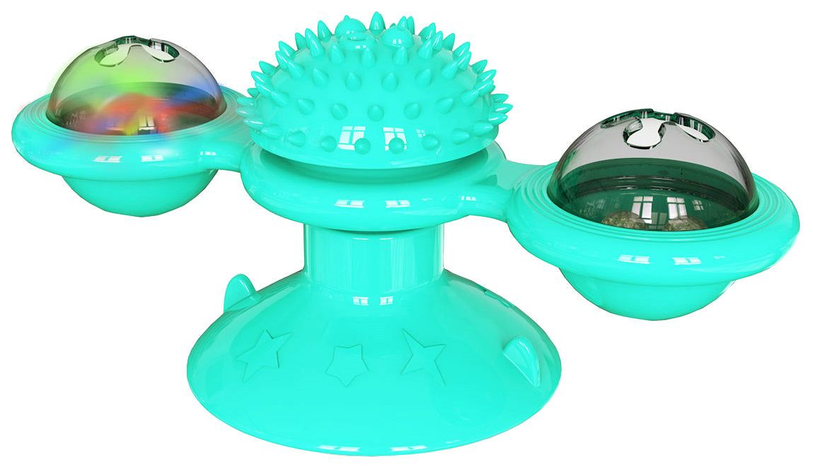 Pet Life Windmill Rotating Suction Cup Cat Toy