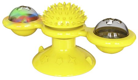 Pet Life Windmill Rotating Suction Cup Cat Toy