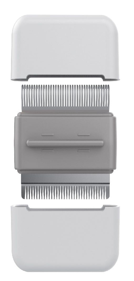 2-in-1 Undercoat Rake and Stainless Steel Travel Pet Comb