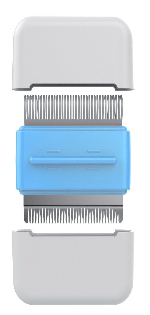 2-in-1 Undercoat Rake and Stainless Steel Travel Pet Comb