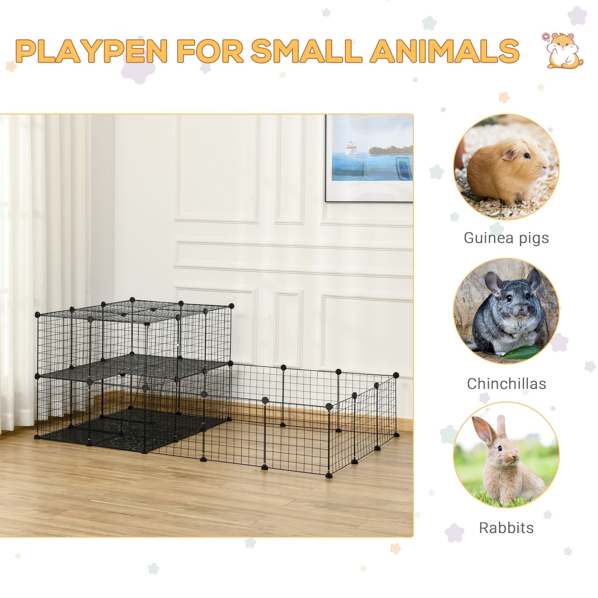 Versatile DIY Pet Playpen for Small Animals
