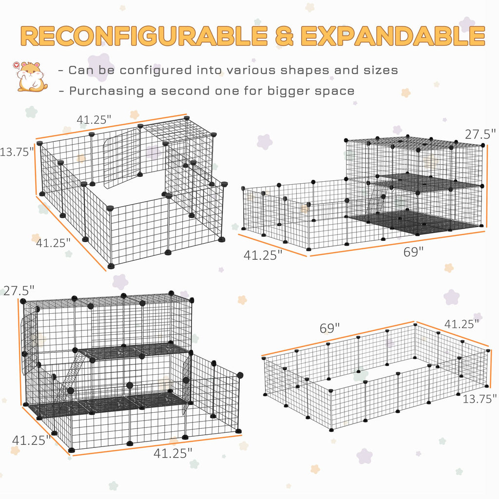 PawHut Pet Playpen with Door for Guinea Pigs and Chinchillas