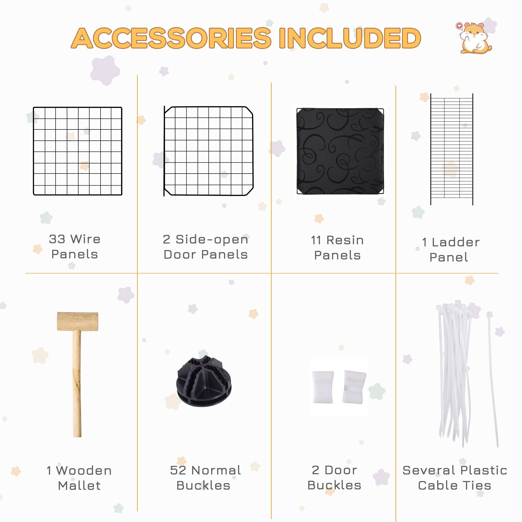 PawHut Pet Playpen with Door for Guinea Pigs and Chinchillas