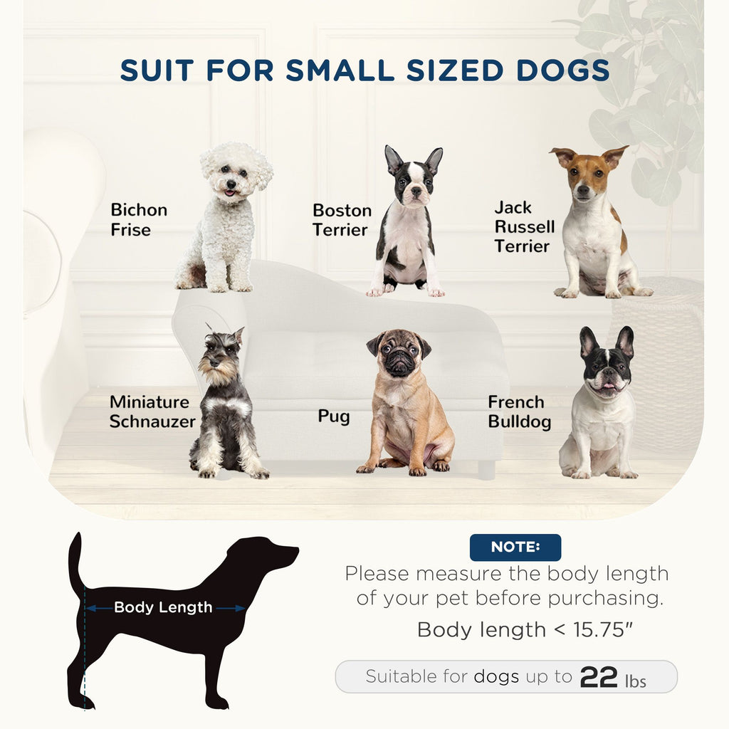 Cozy Tufted Pet Sofa with Storage for Small Dogs