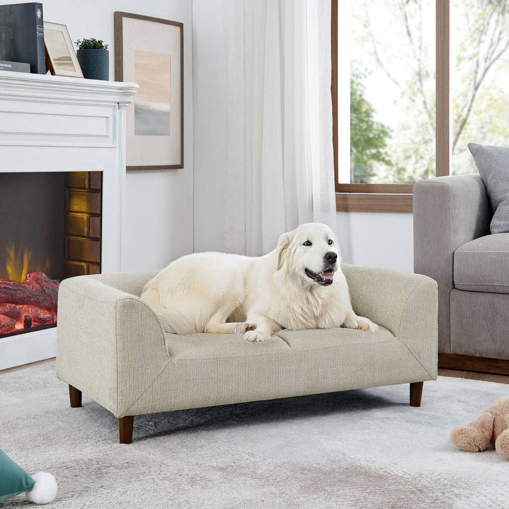 Give Your Pup the Perfect Spot to Lounge – Modern Pet Sofa with Backrest & Armrests