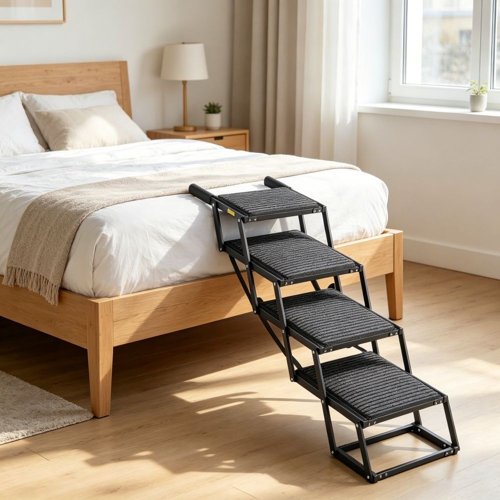 Pet Stairs with Adjustable Height for Outdoor