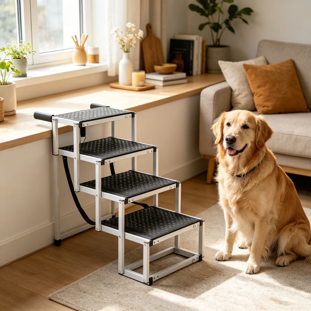 Pet Stairs with Non-Slip 30.9 Inches