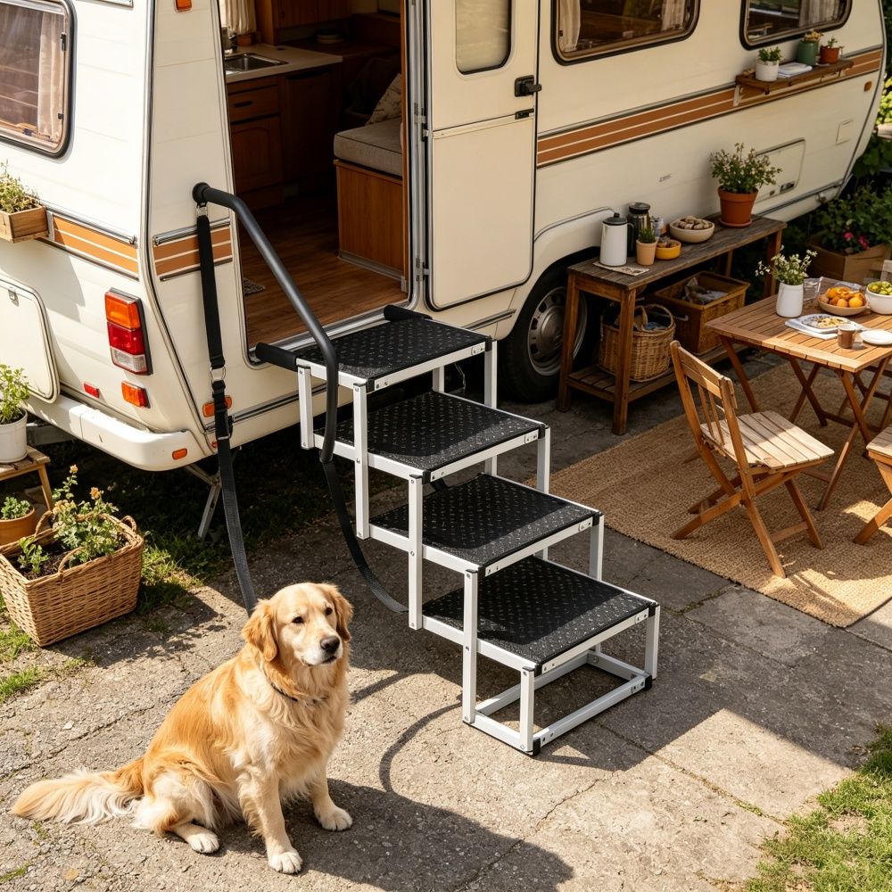 Pet Stairs with Non-Slip 30.9 Inches