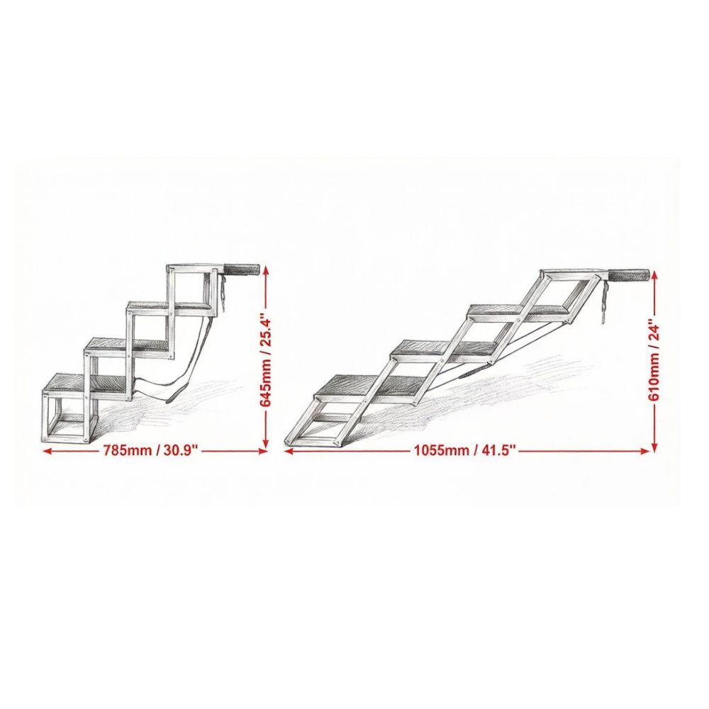 Pet Stairs with Non-Slip 30.9 Inches