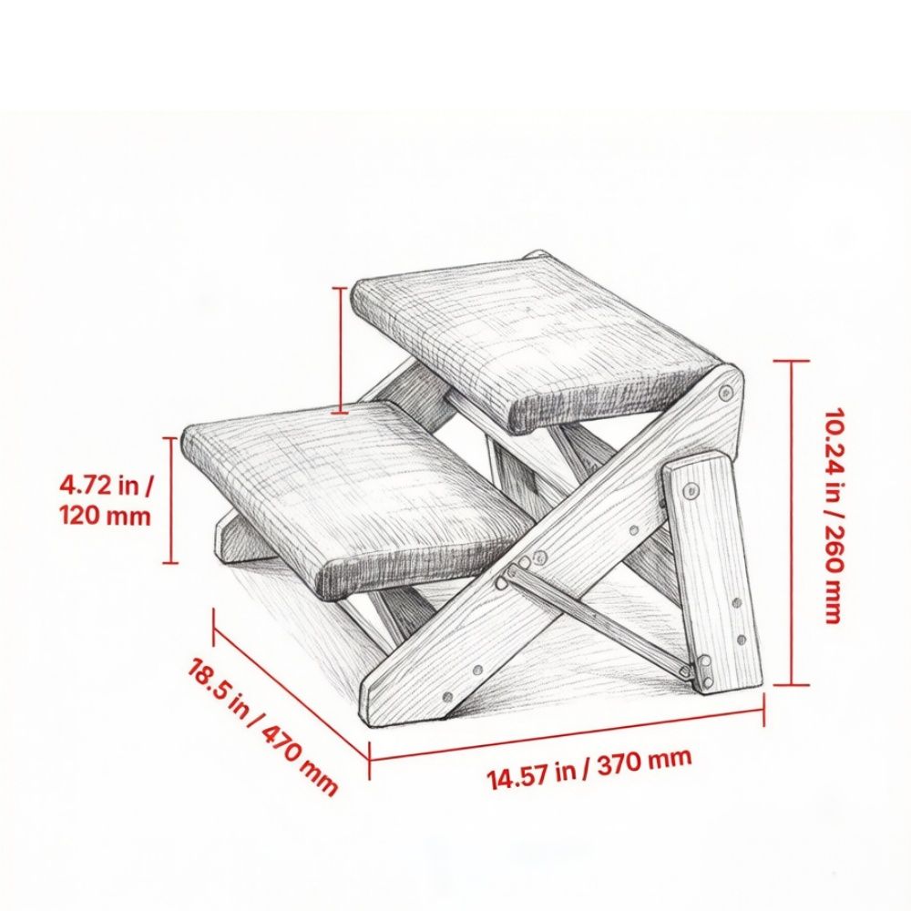 Pet Stairs with Non-Slip for Closet