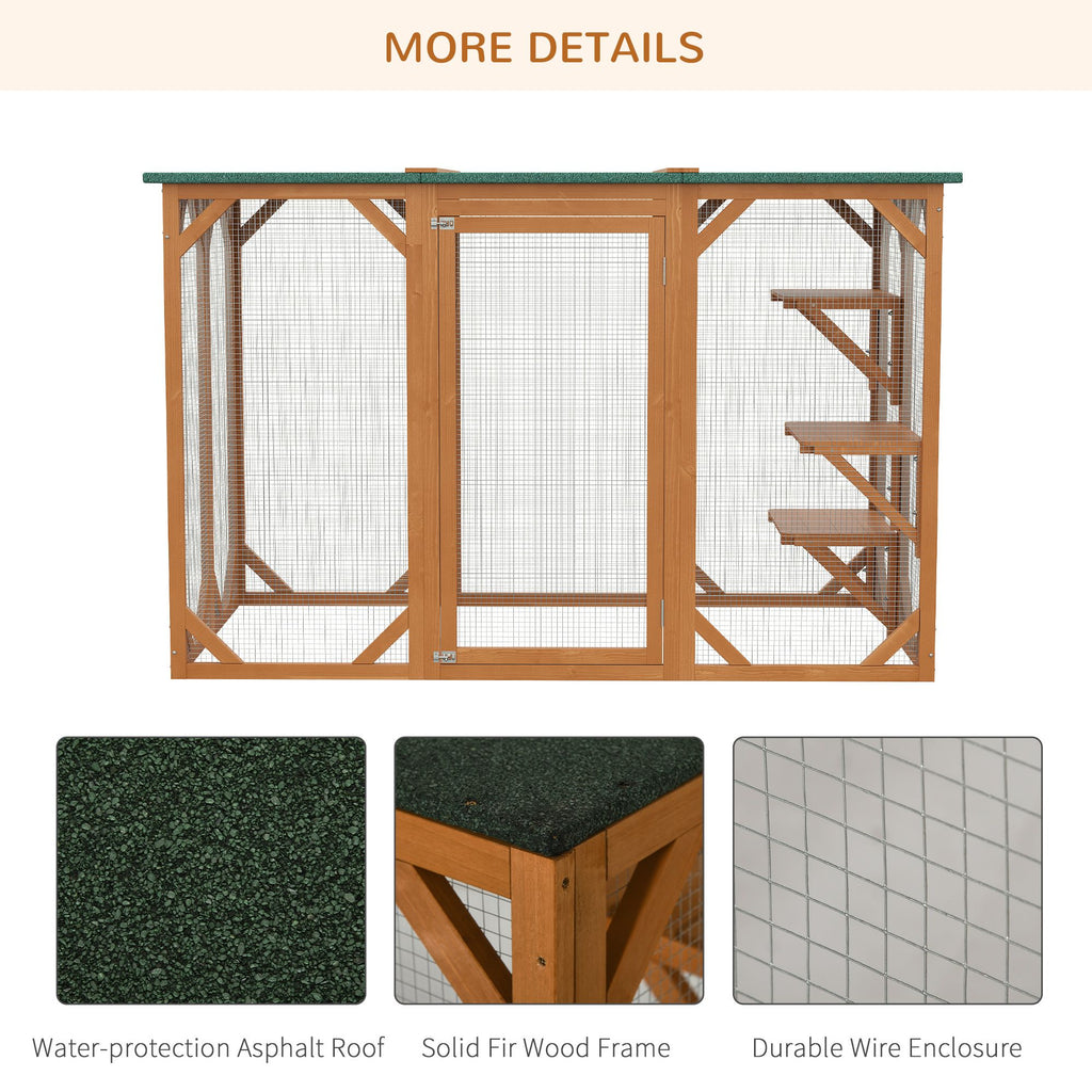 Multi-Level Cat Enclosure with Platforms and Wide Entry